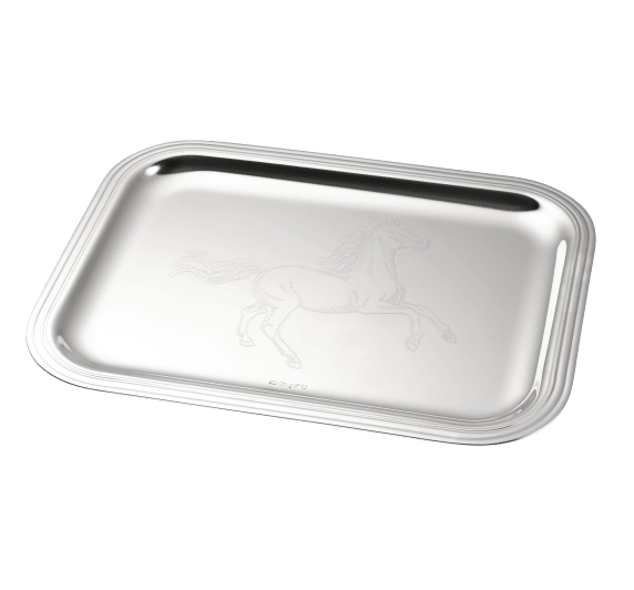 Albi Silver-Plated Lunar New Year 2026 Horse Tray - 8 x 10 in
